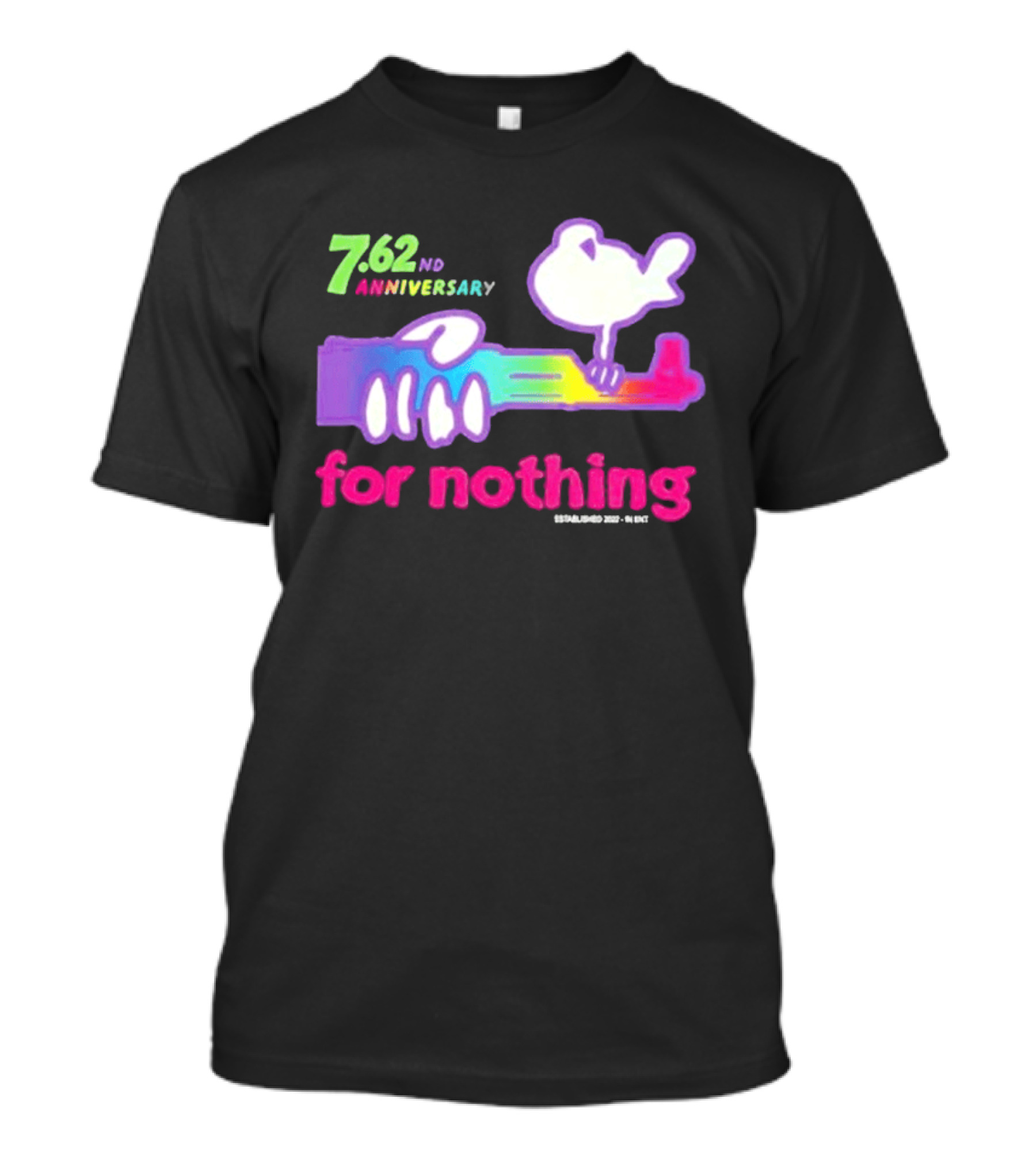 7.62nd Anniversary For Nothing Rainbow Dove Peacemaker T-Shirt