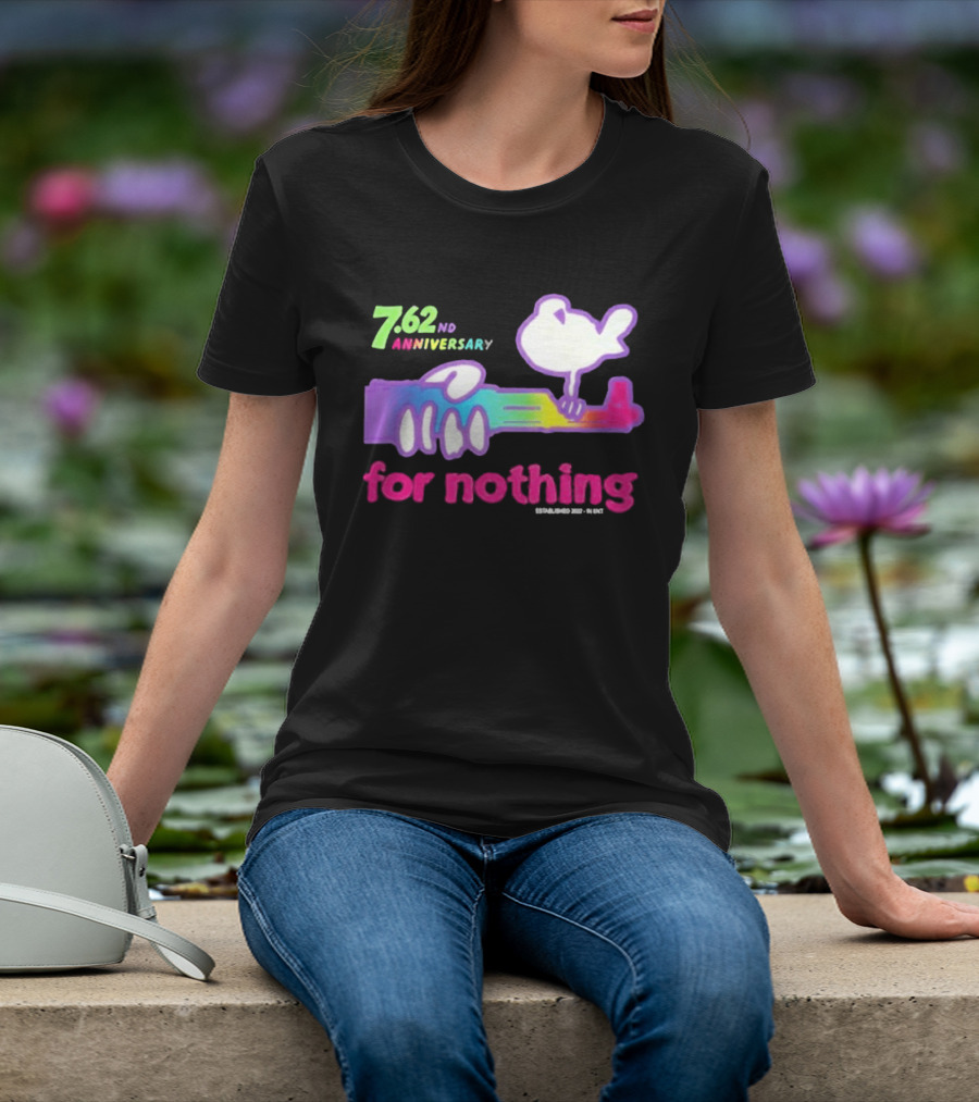 7.62nd Anniversary For Nothing Rainbow Dove Peacemaker T-Shirt