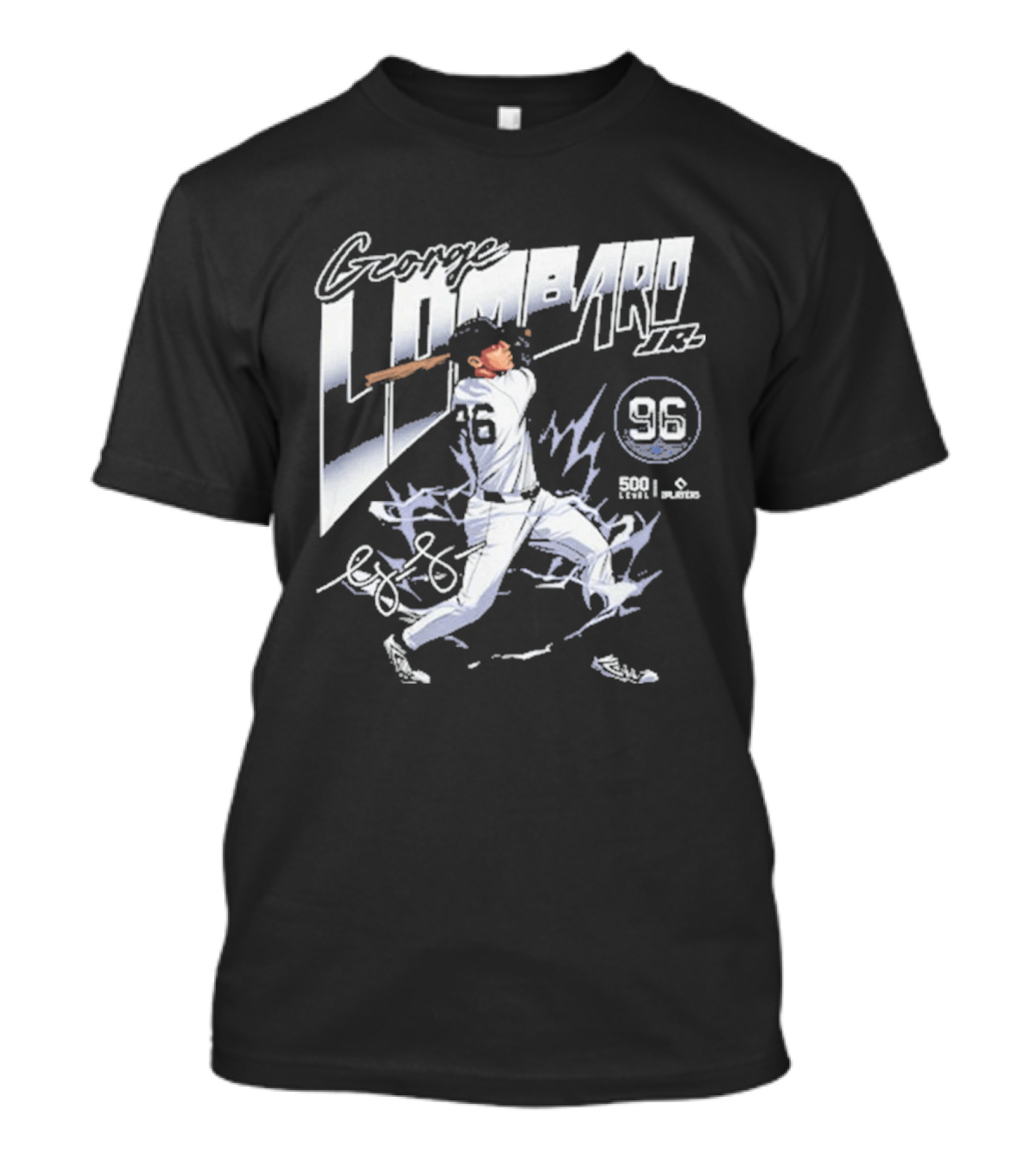George Lombard Jr. 96 New York Y Electric Baseball Player With Dynamic Swing T-Shirt