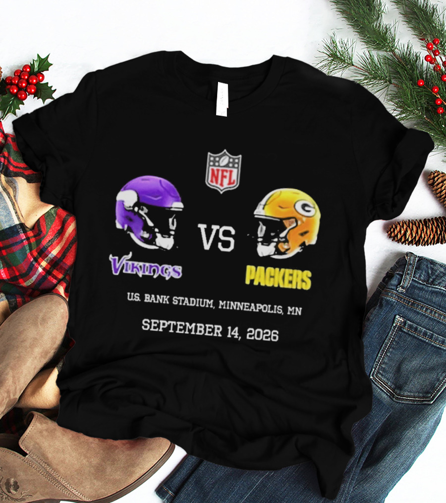 Green Bay Packers Vs Minnesota Vikings NFL September 14 2023 US Bank Stadium Minneapolis MN T-Shirt