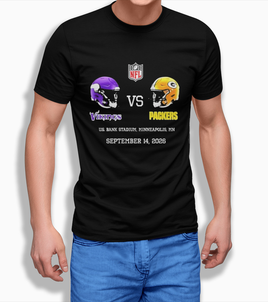 Green Bay Packers Vs Minnesota Vikings NFL September 14 2023 US Bank Stadium Minneapolis MN T-Shirt