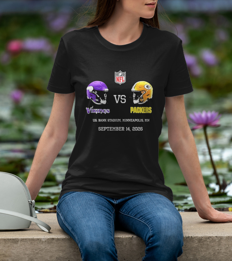 Green Bay Packers Vs Minnesota Vikings NFL September 14 2023 US Bank Stadium Minneapolis MN T-Shirt