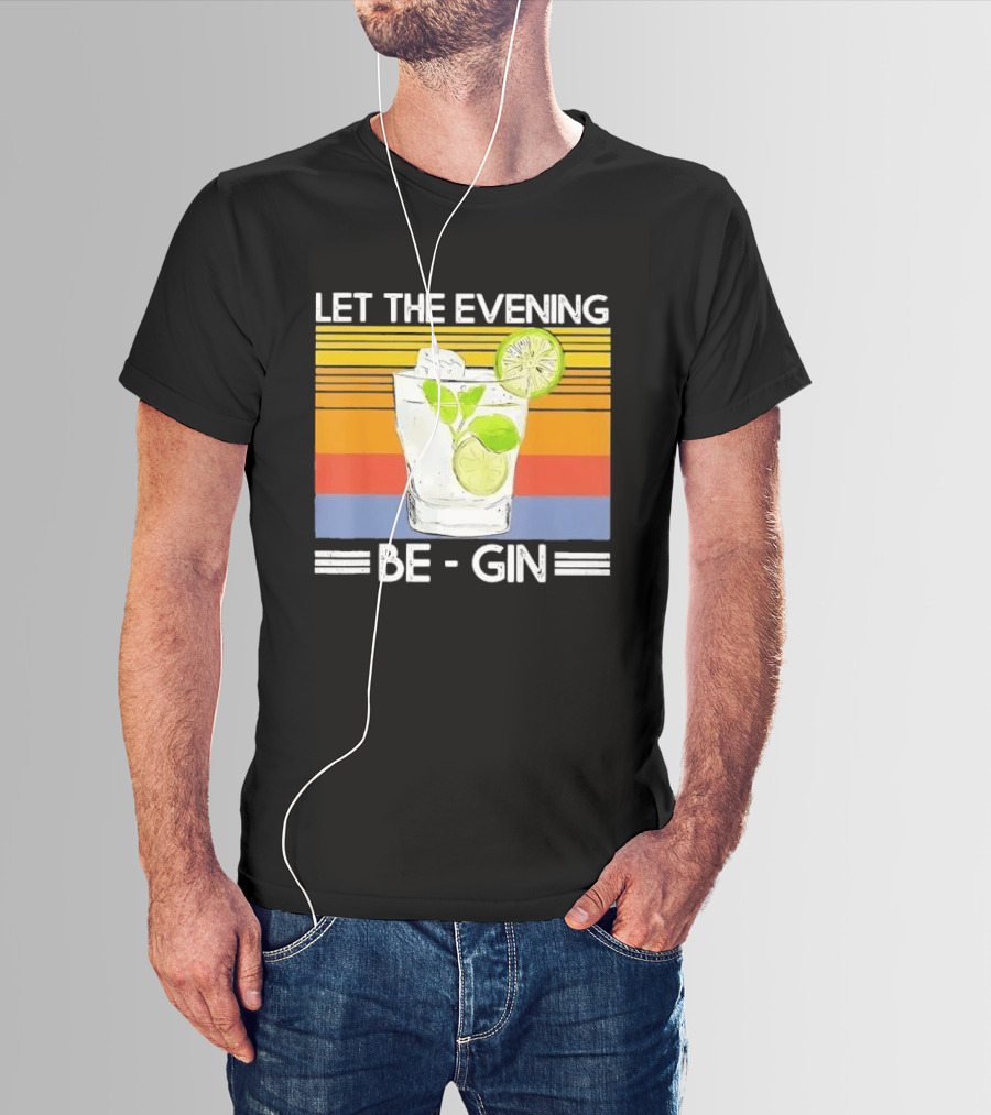 Let The Evening Be Gin Lime Mint Sunset T-Shirt