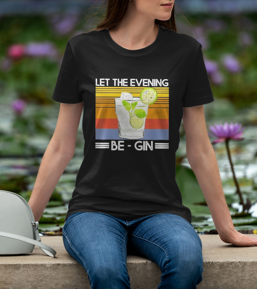 Let The Evening Be Gin Lime Mint Sunset T-Shirt