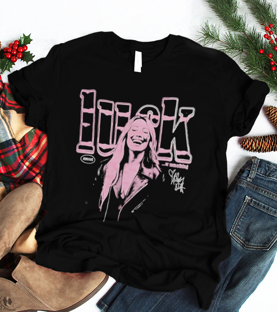 Luck Or Something Hilary Duff Laughing Woman Pink Tint Leather Jacket T-Shirt