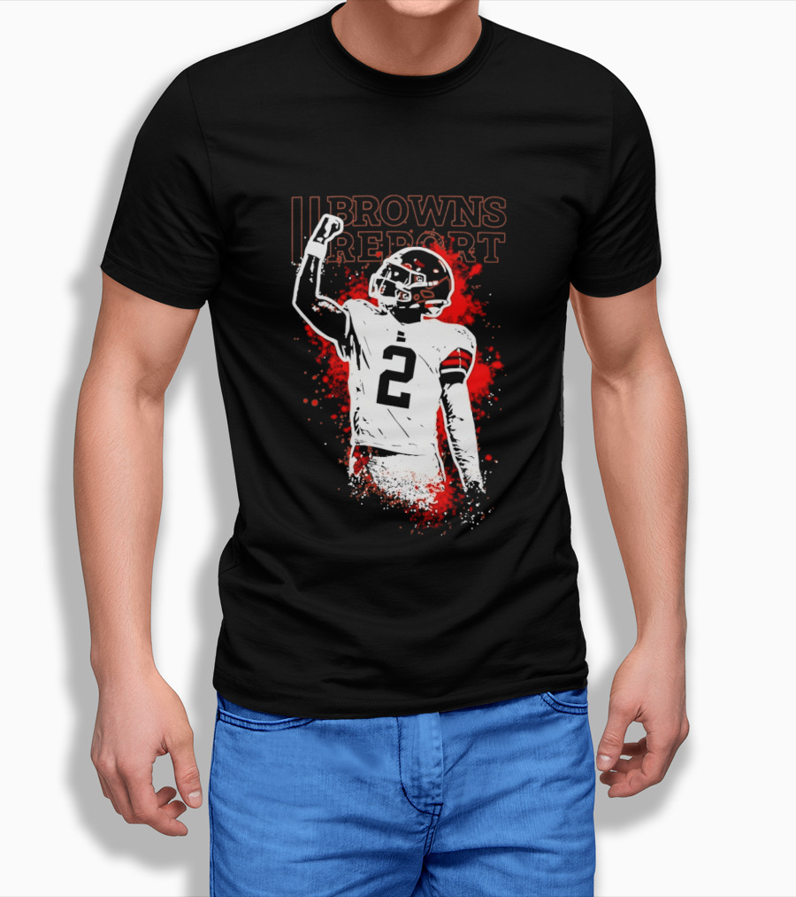 Shedeur Sanders Perfect Timing 2 Browns Report Cleveland Browns T-Shirt
