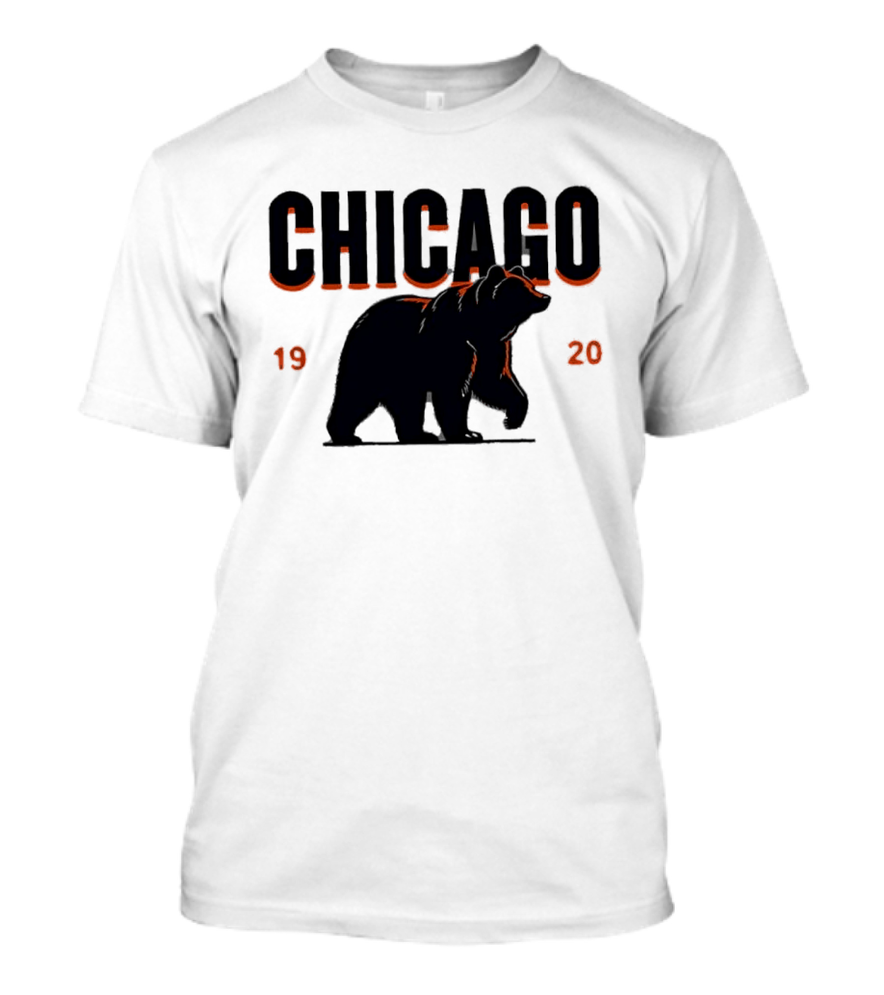 Chicago Bears 1920 Walking Grizzly Orange T-Shirt
