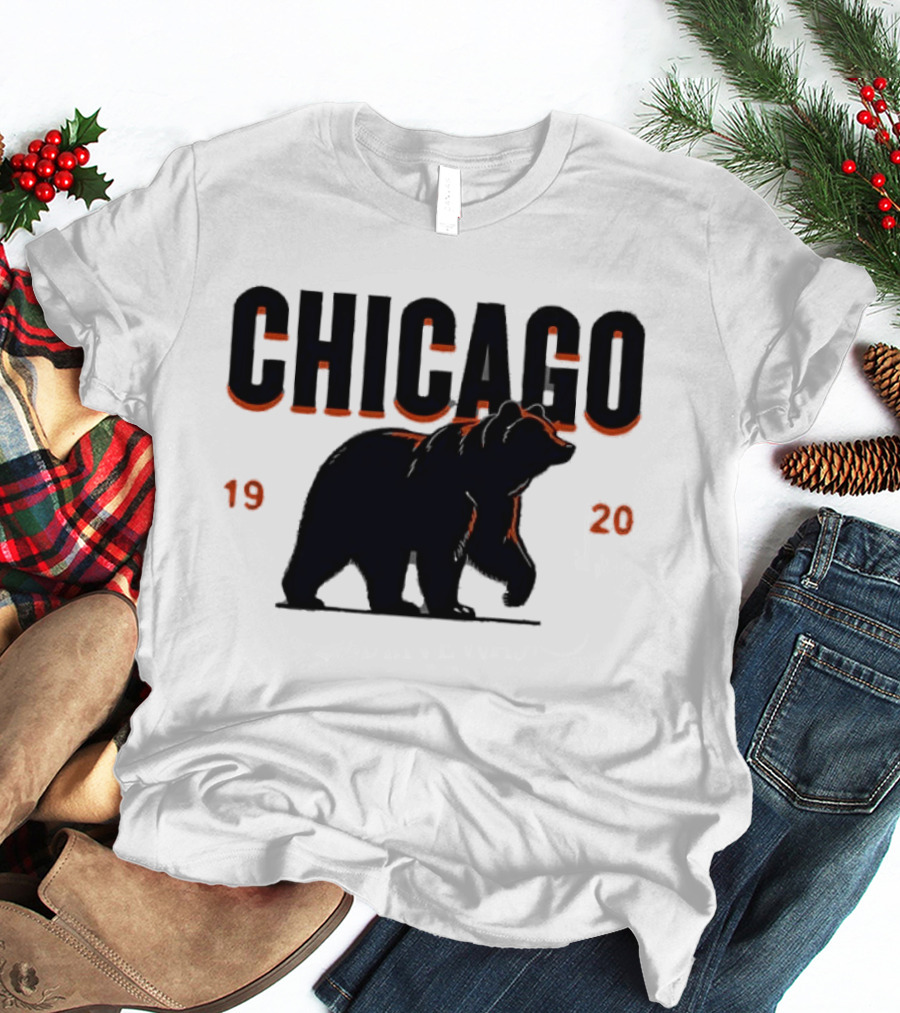 Chicago Bears 1920 Walking Grizzly Orange T-Shirt