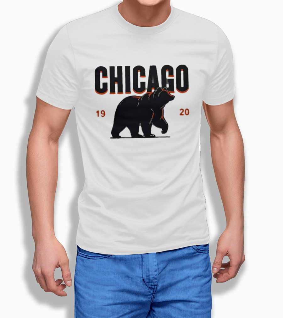 Chicago Bears 1920 Walking Grizzly Orange T-Shirt