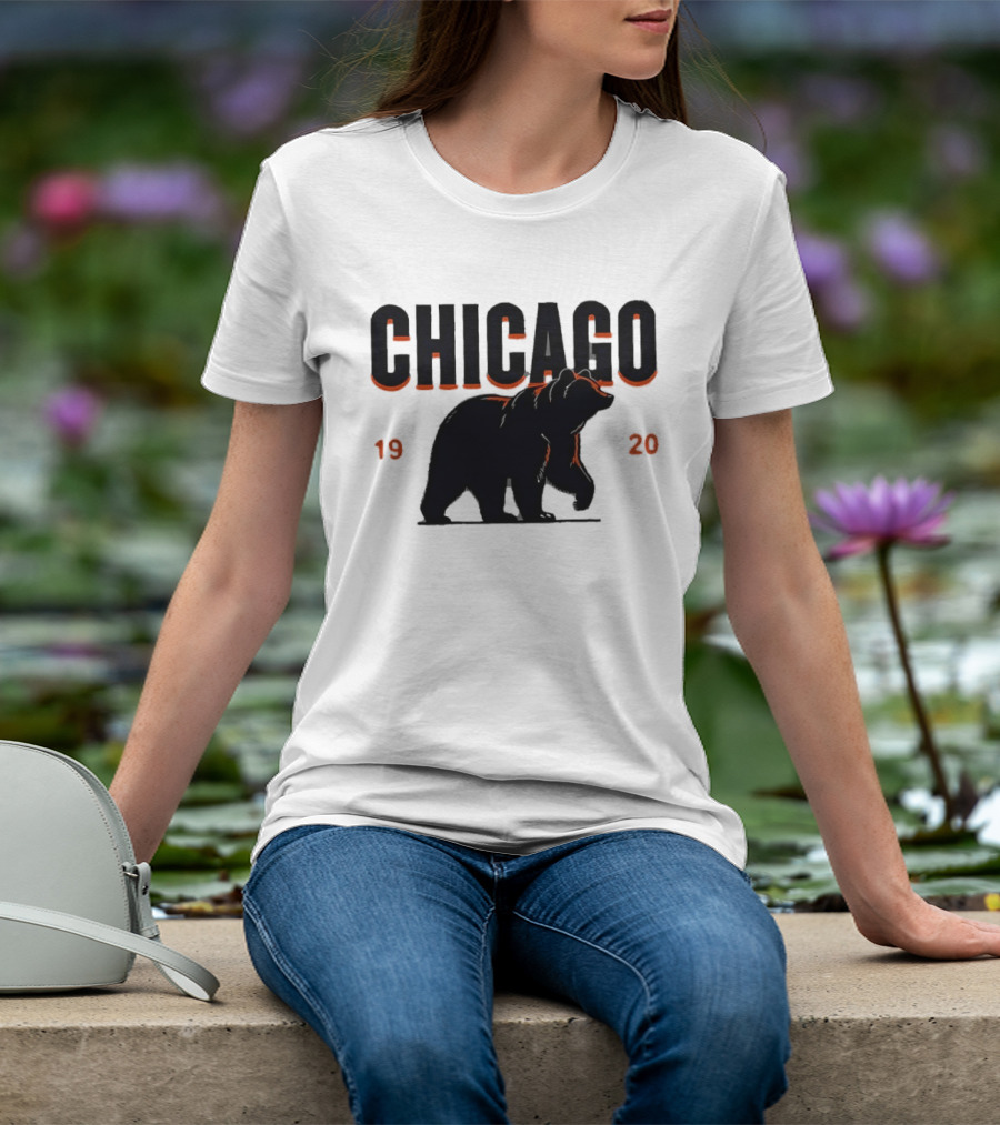 Chicago Bears 1920 Walking Grizzly Orange T-Shirt