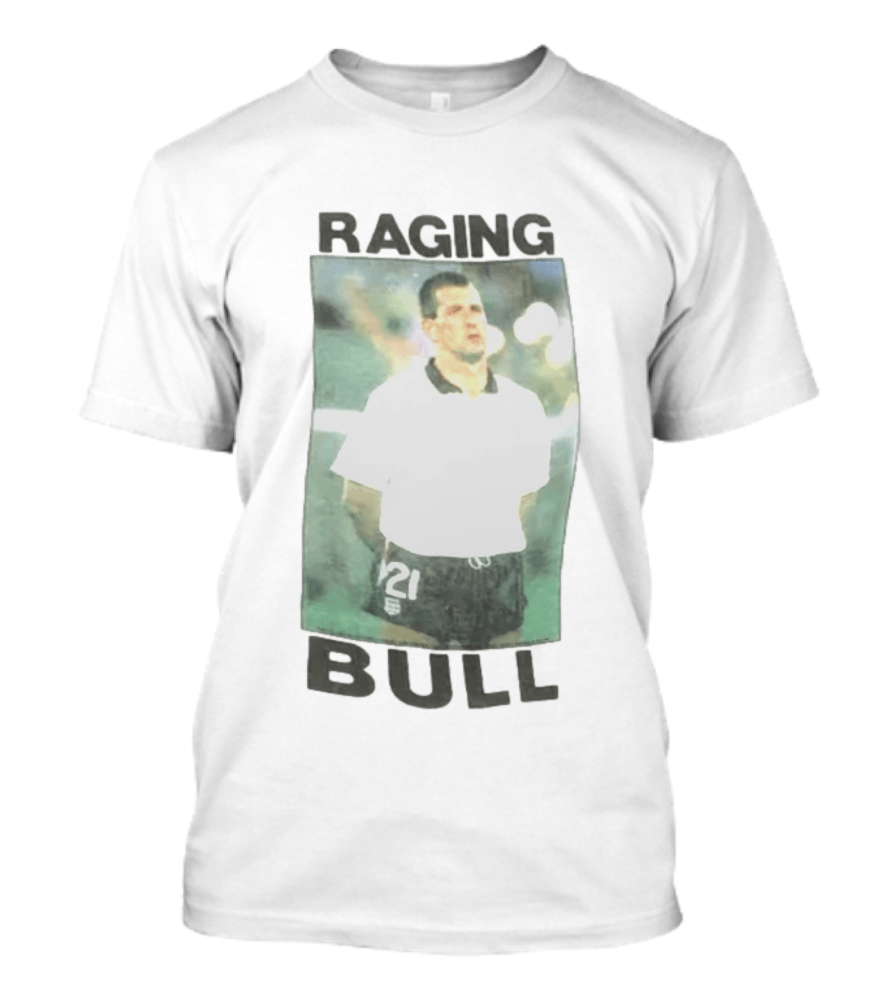 Raging Bull England Football 1989 1990 Player Number 21 T-Shirt