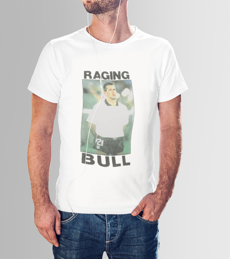 Raging Bull England Football 1989 1990 Player Number 21 T-Shirt