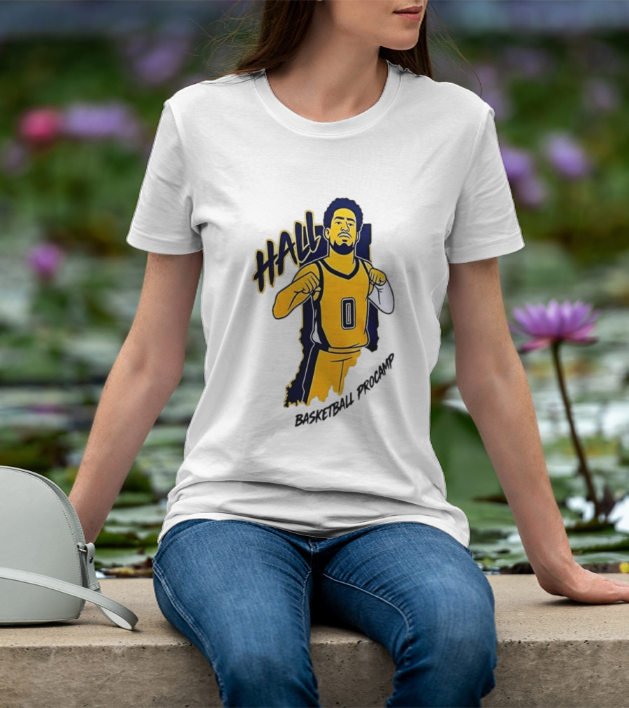 Indiana Pacers Haliburton Hall 0 Basketball Procamp T-Shirt