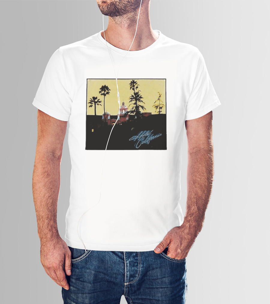 Hotel California Resort Scene 90s Eagles Justin Bieber 1995 T-Shirt