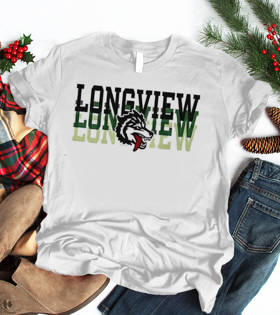Longview Once A Lobo Always A Lobo Green Wolf Head T-Shirt