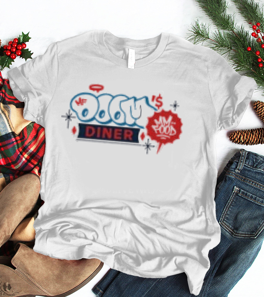 Mf Doom Doom's Diner Comic Style Mask Red And Blue T-Shirt