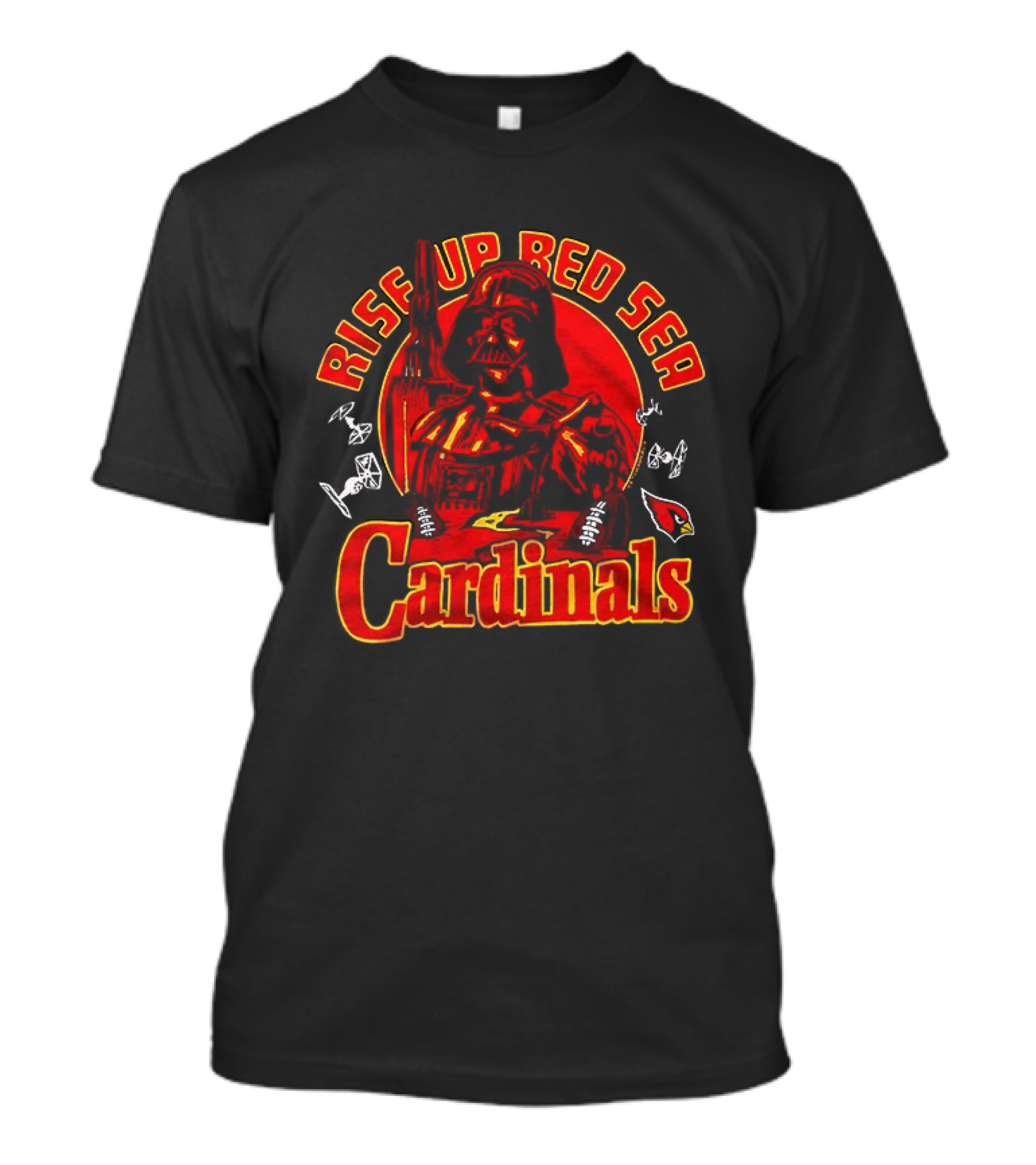 Rise Up Red Sea Darth Vader Cardinals T-Shirt