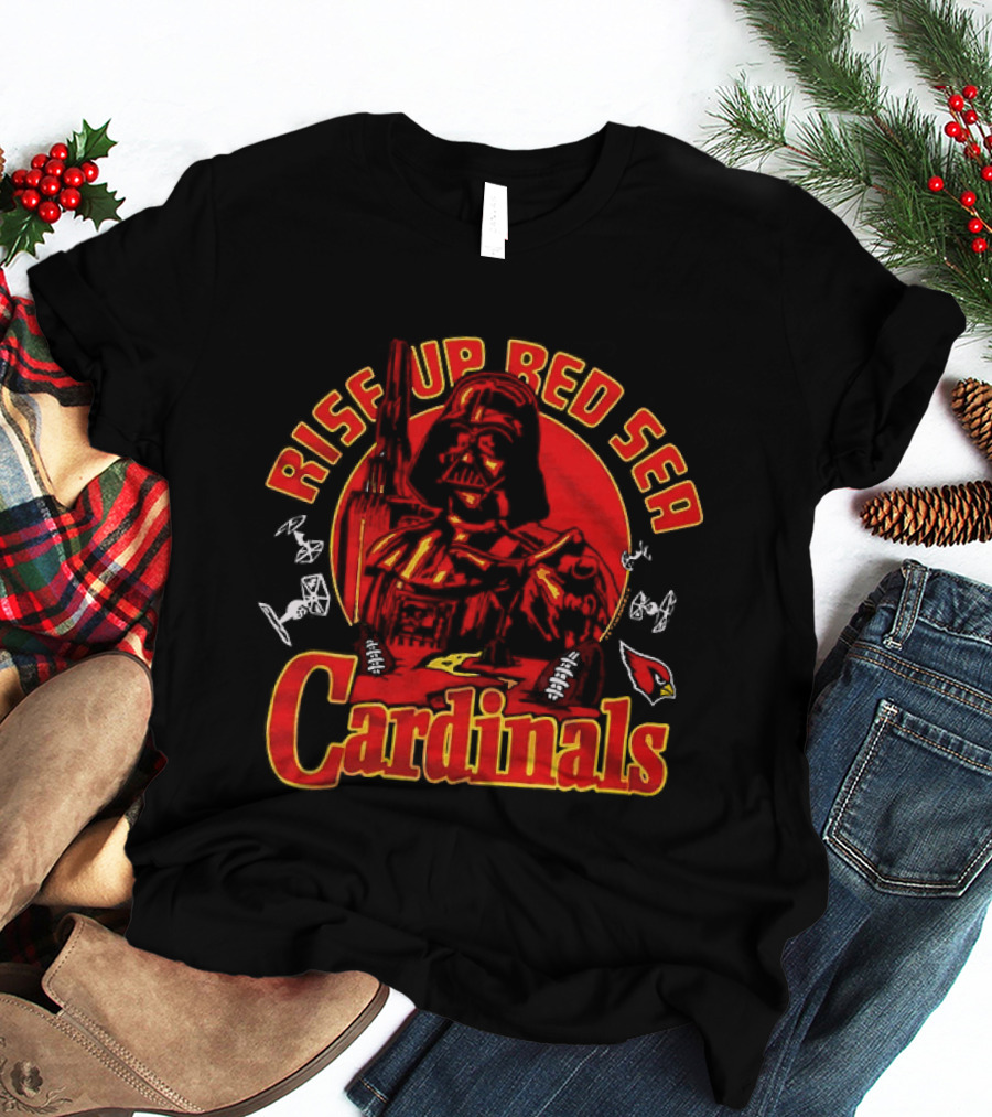 Rise Up Red Sea Darth Vader Cardinals T-Shirt