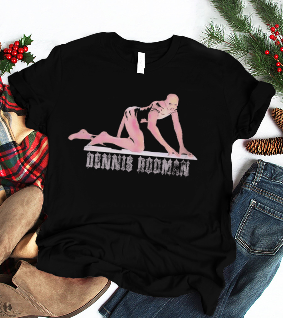 Dennis Rodman Pink Tinted Gothic Crawling Figure T-Shirt