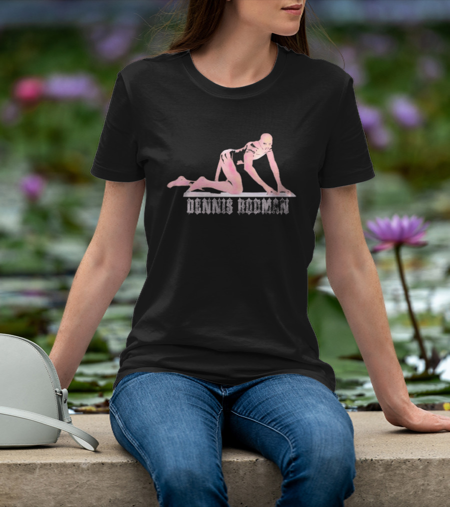 Dennis Rodman Pink Tinted Gothic Crawling Figure T-Shirt