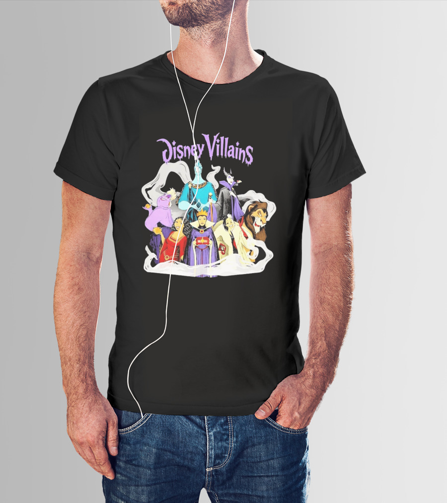 Disney Villains Halloween Squad Maleficent Hades Ursula Scar Evil Queen Cruella De Vil T-Shirt