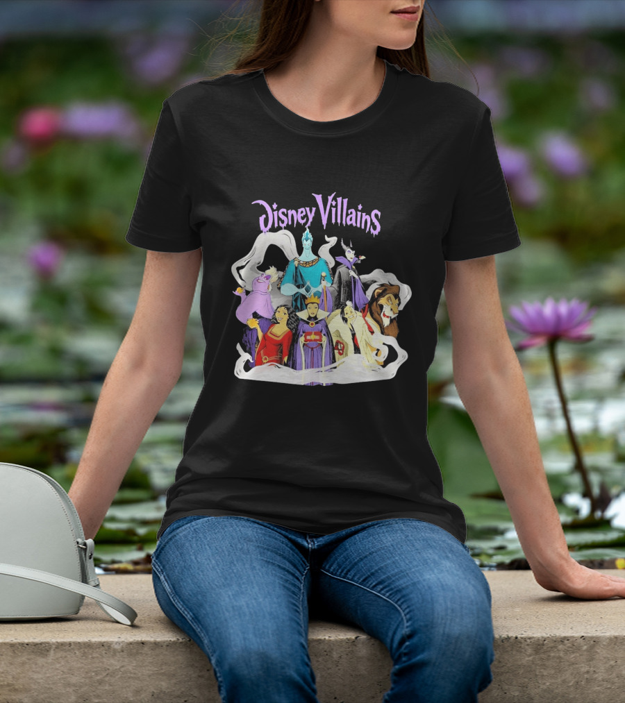 Disney Villains Halloween Squad Maleficent Hades Ursula Scar Evil Queen Cruella De Vil T-Shirt
