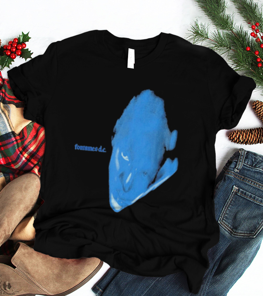 Fontaines D.C. Dopamine Chamber Blue Cover Black T-Shirt