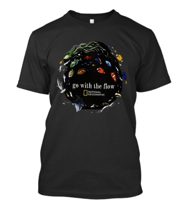 Go With The Flow National Geographic Colorful Sea Creatures T-Shirt