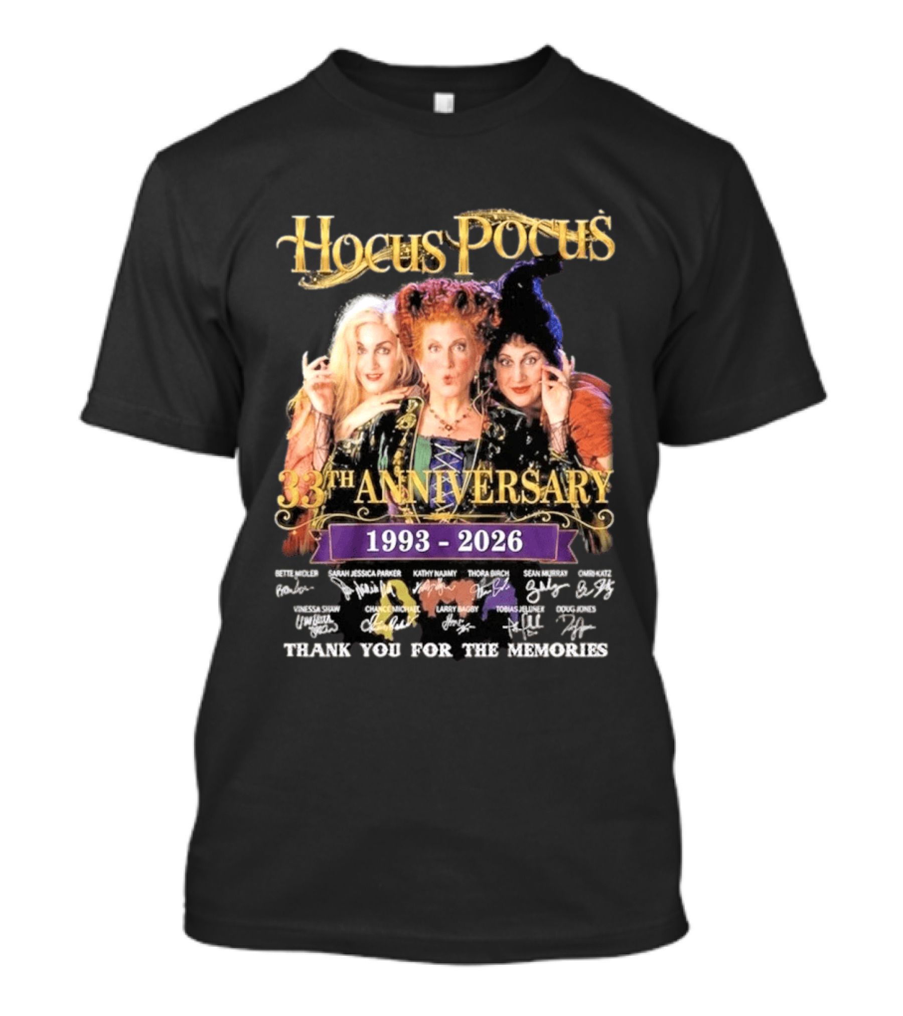 Hocus Pocus 33rd Anniversary 1993 2026 Thank You For The Memories T-Shirt