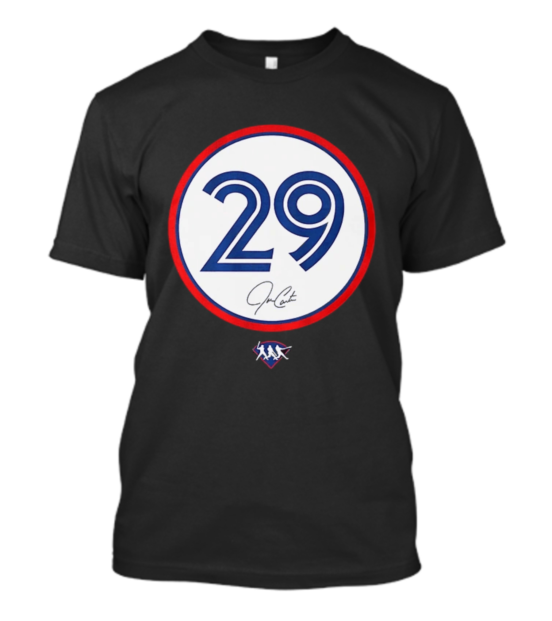 Joe Carter 29 Autograph Toronto Blue Jays Baseball T-Shirt