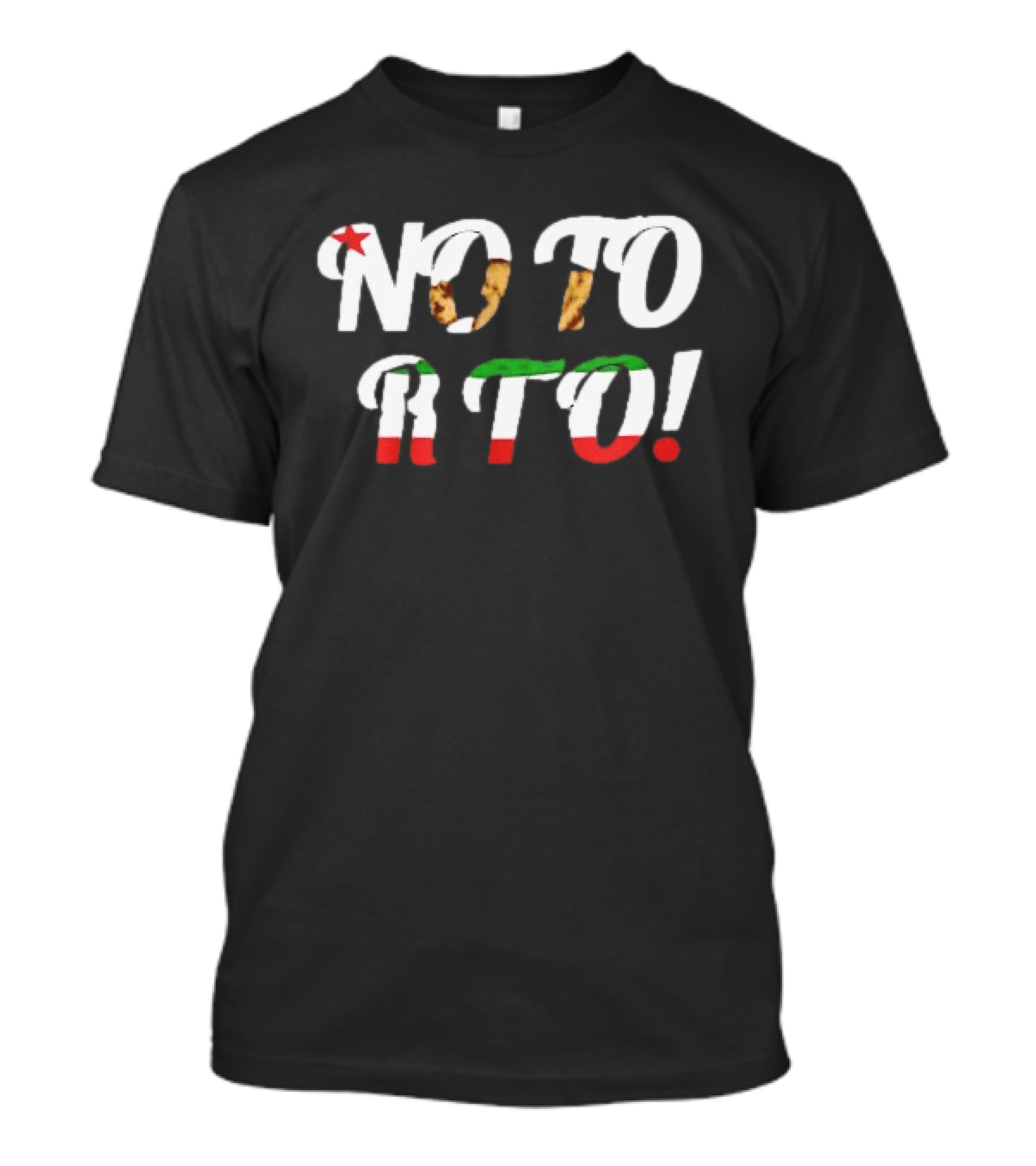 No To RTO Bold Lettering With Stars And Stripes T-Shirt