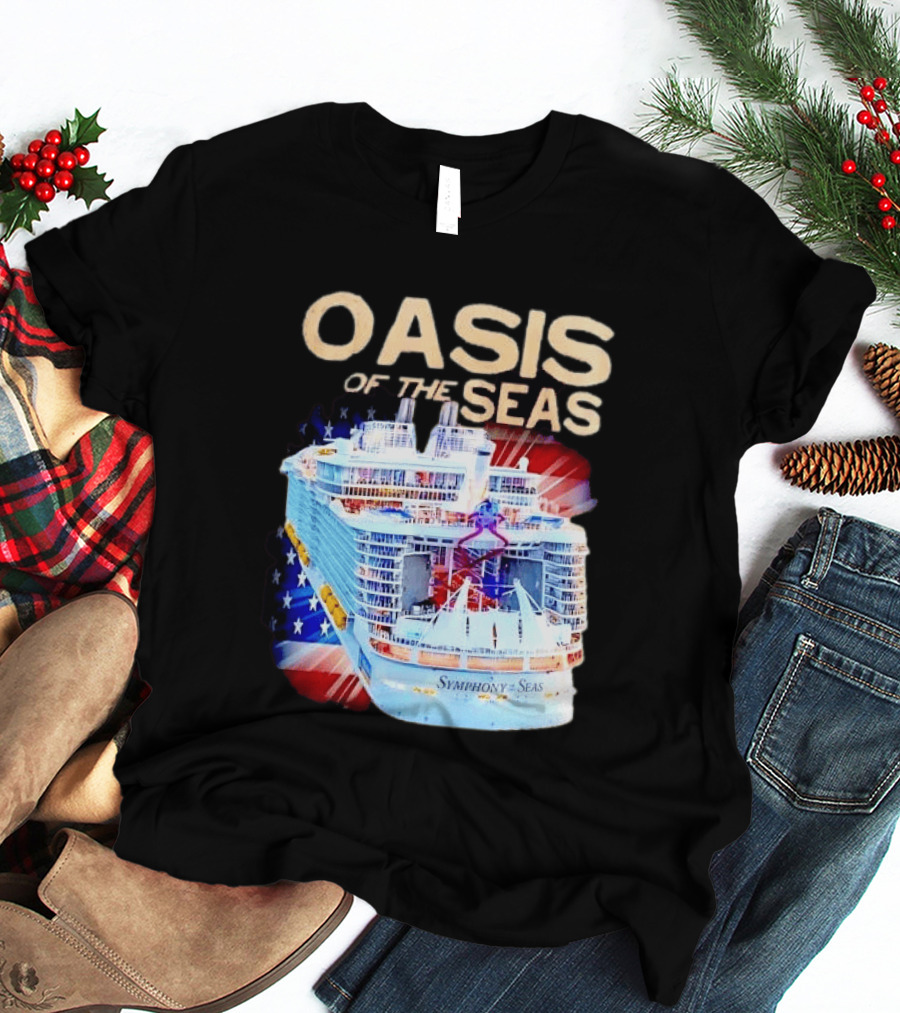 Oasis Of The Seas Symphony Cruise Ship American Flag T-Shirt