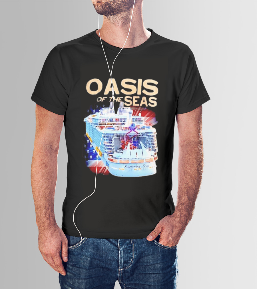 Oasis Of The Seas Symphony Cruise Ship American Flag T-Shirt