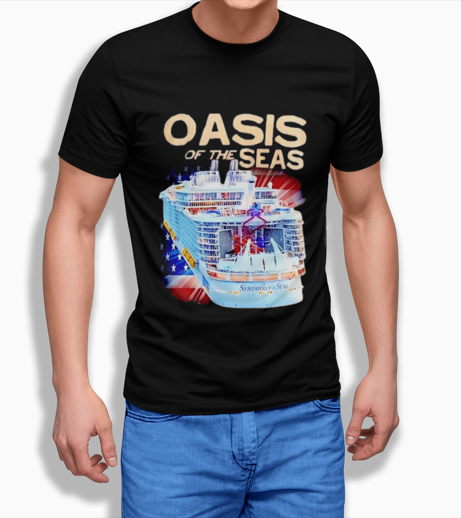 Oasis Of The Seas Symphony Cruise Ship American Flag T-Shirt