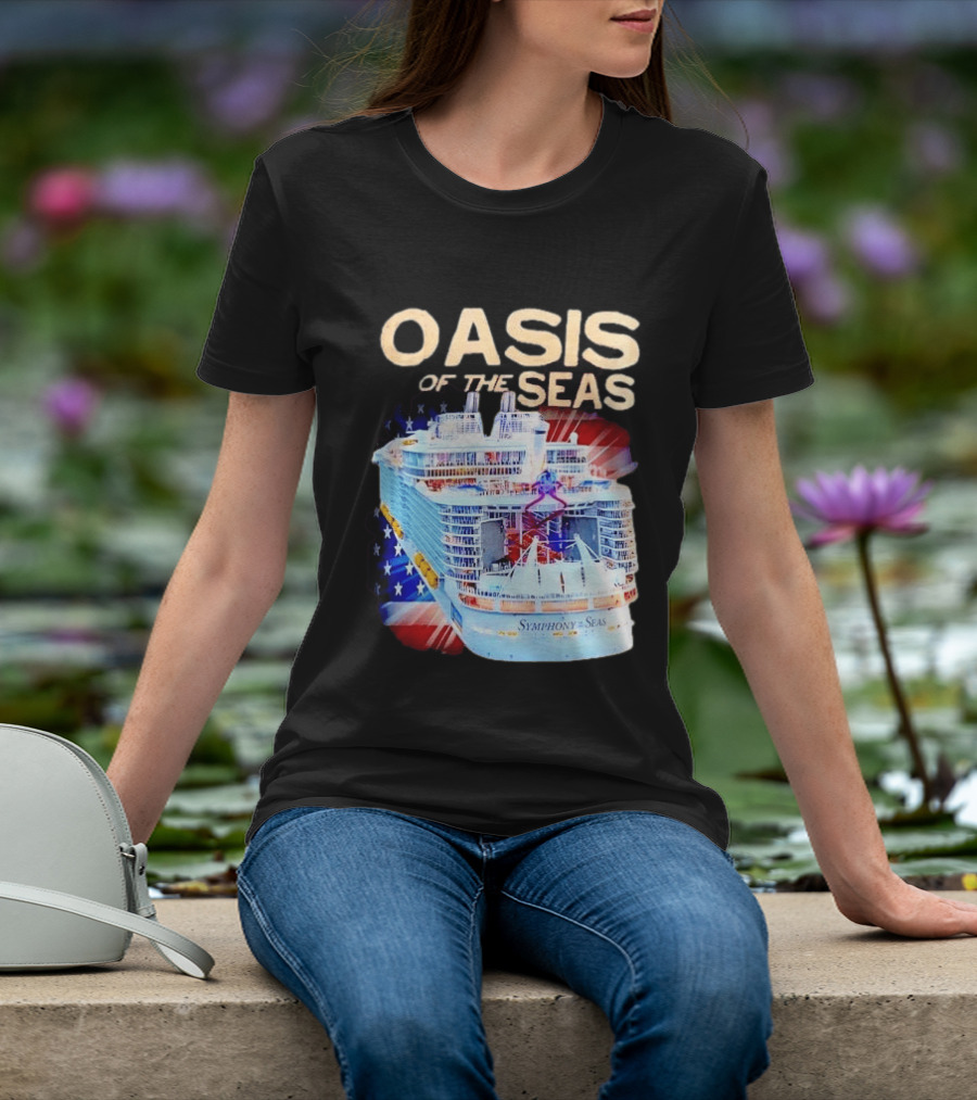 Oasis Of The Seas Symphony Cruise Ship American Flag T-Shirt