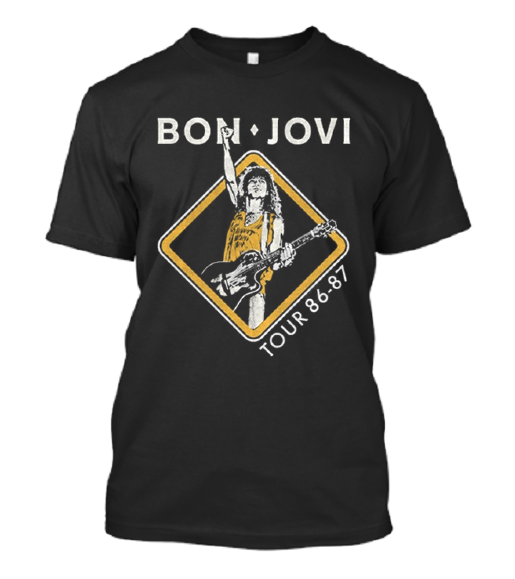 Bon Jovi Slippery When Wet Tour 86 87 T-Shirt