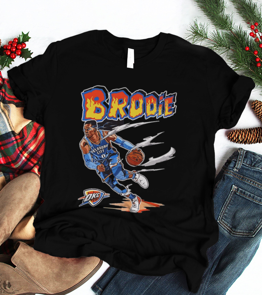 Brodie Russell Westbrook Oklahoma City Thunder OKC NBA Basketball T-Shirt