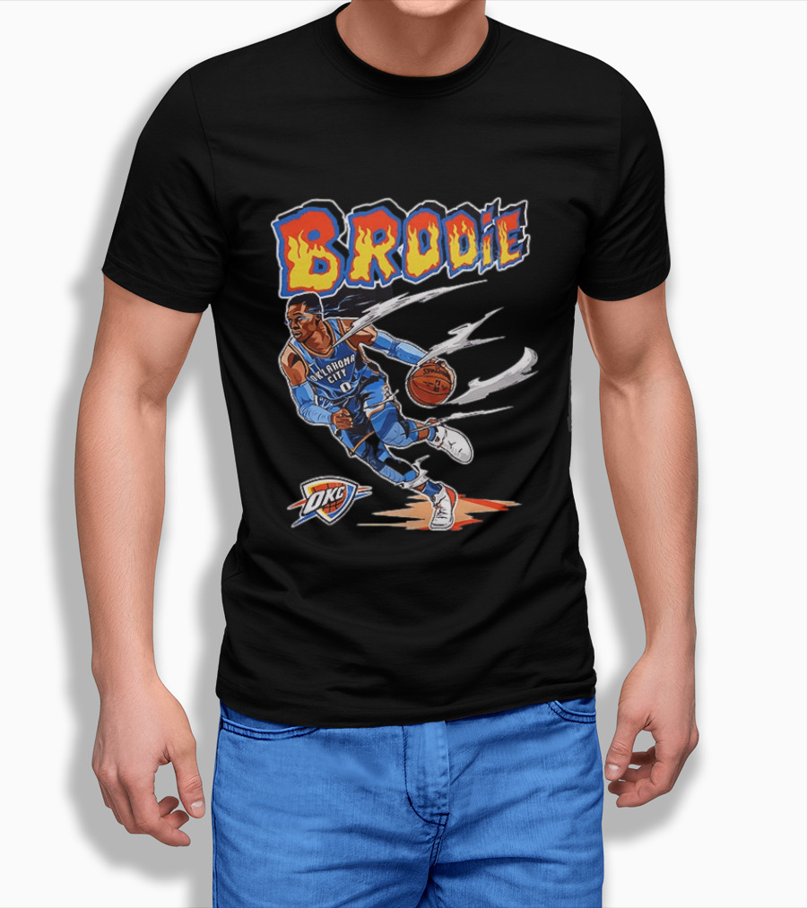 Brodie Russell Westbrook Oklahoma City Thunder OKC NBA Basketball T-Shirt
