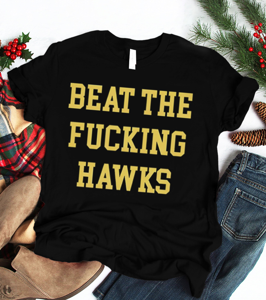 BTFH Beat The Fucking Hawks Yellow Block Letters T-Shirt