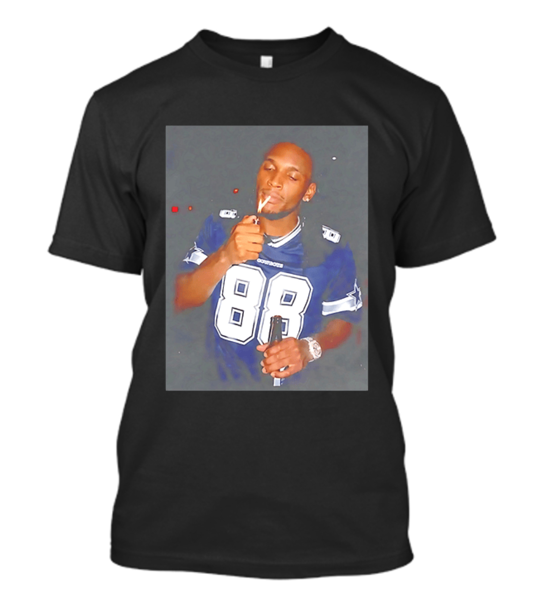 CeeDee Lamb Dallas Cowboys 88 Jersey Holding Beer Smoking T-Shirt