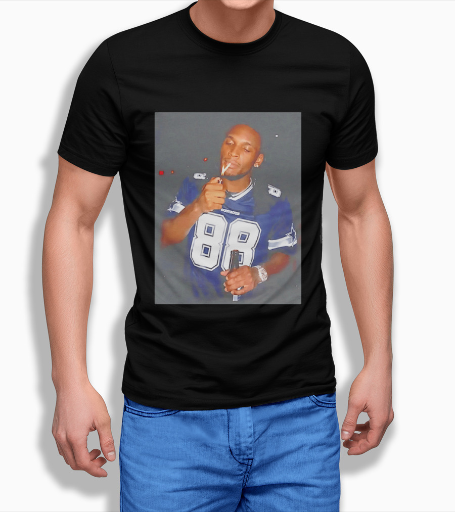CeeDee Lamb Dallas Cowboys 88 Jersey Holding Beer Smoking T-Shirt