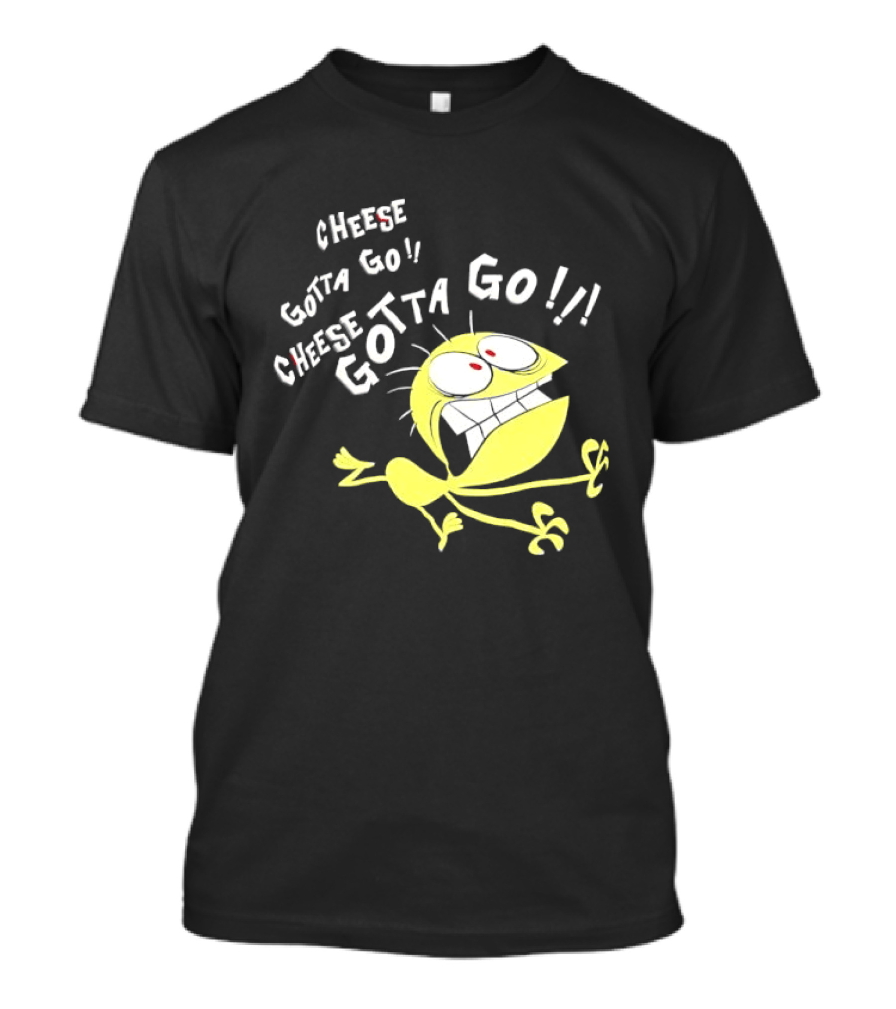 Cheese Gotta Go!! Yellow Cartoon Imaginary Friend T-Shirt