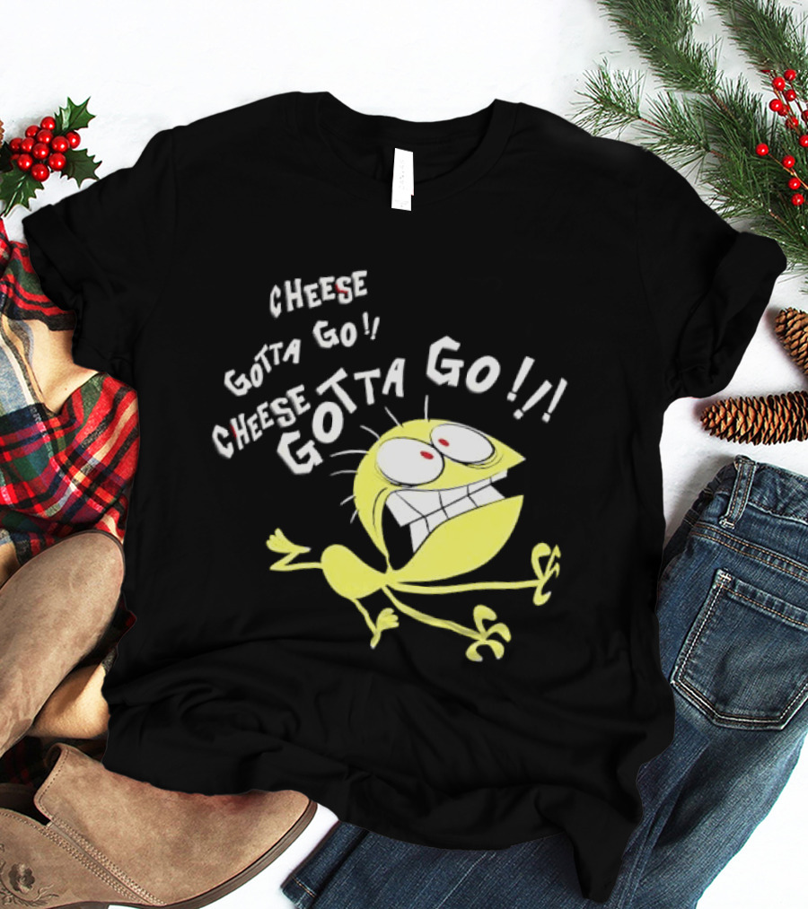 Cheese Gotta Go!! Yellow Cartoon Imaginary Friend T-Shirt