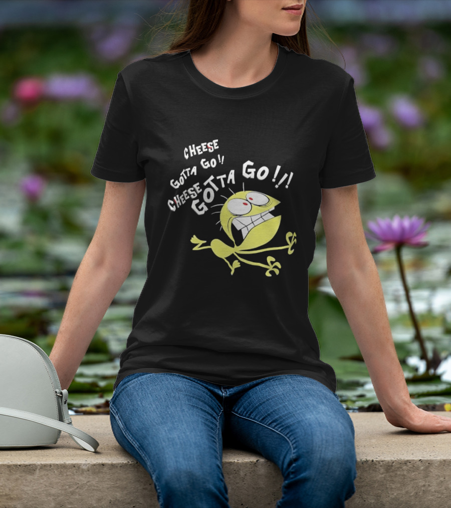 Cheese Gotta Go!! Yellow Cartoon Imaginary Friend T-Shirt