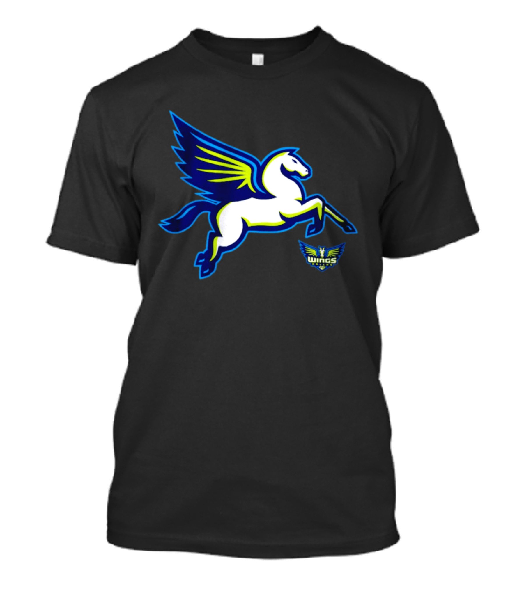 Dallas Wings Pegasus Bold Icon Blue Green T-Shirt