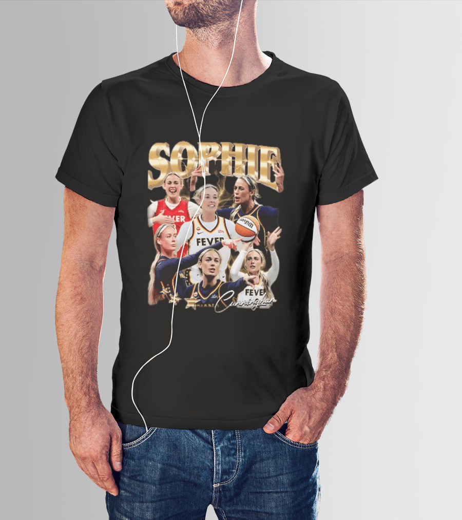 Sophie Cunningham Indiana Fever Basketball Star Collage T-Shirt