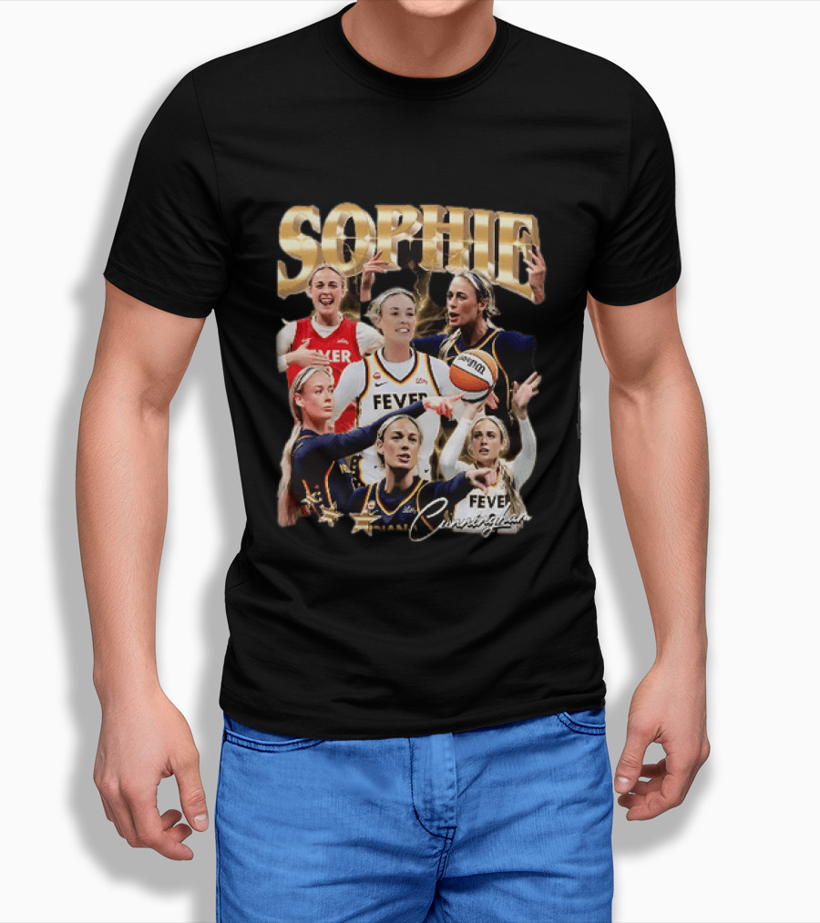 Sophie Cunningham Indiana Fever Basketball Star Collage T-Shirt