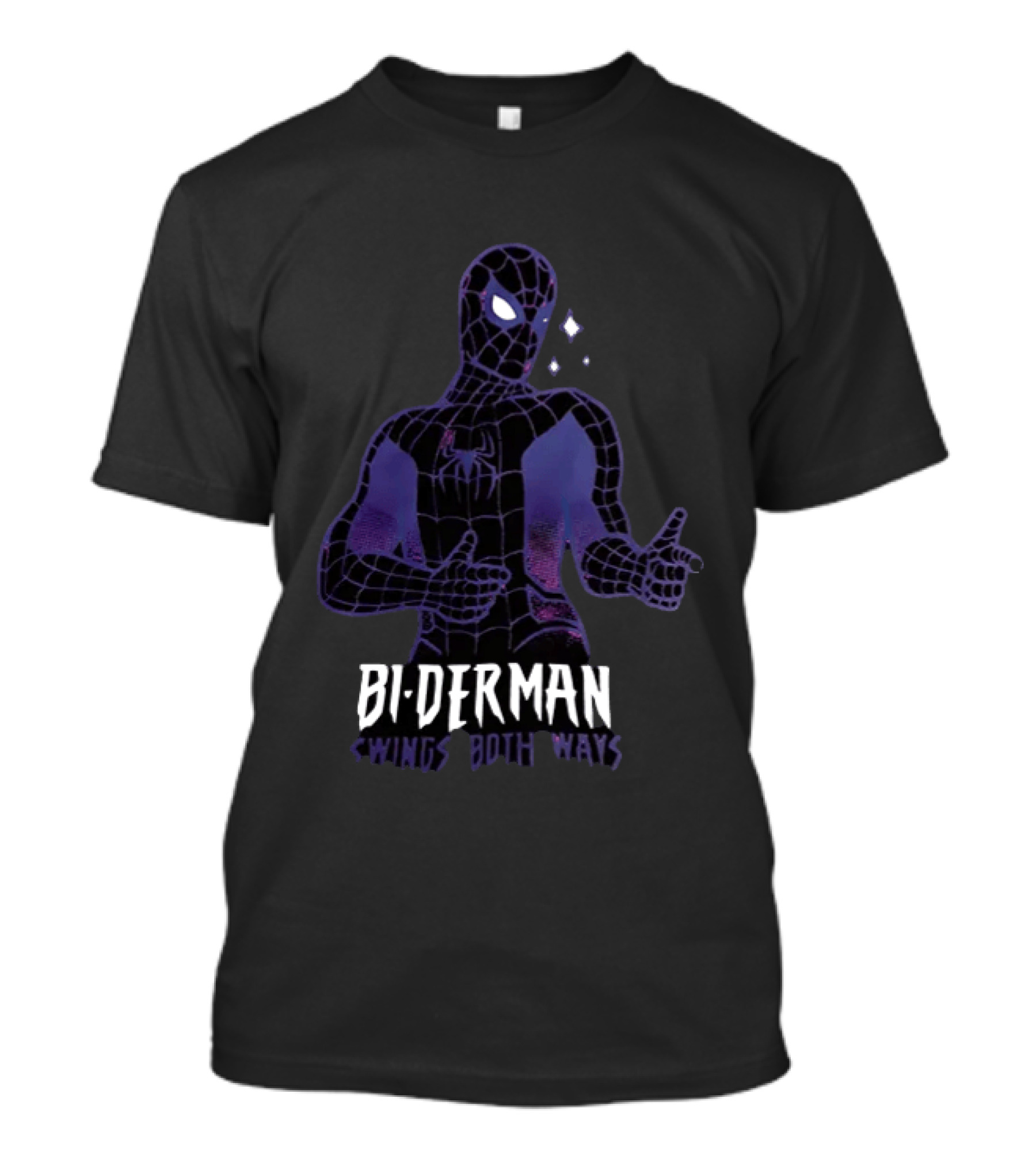 Bi Derman Swings Both Ways Spider Man T-Shirt