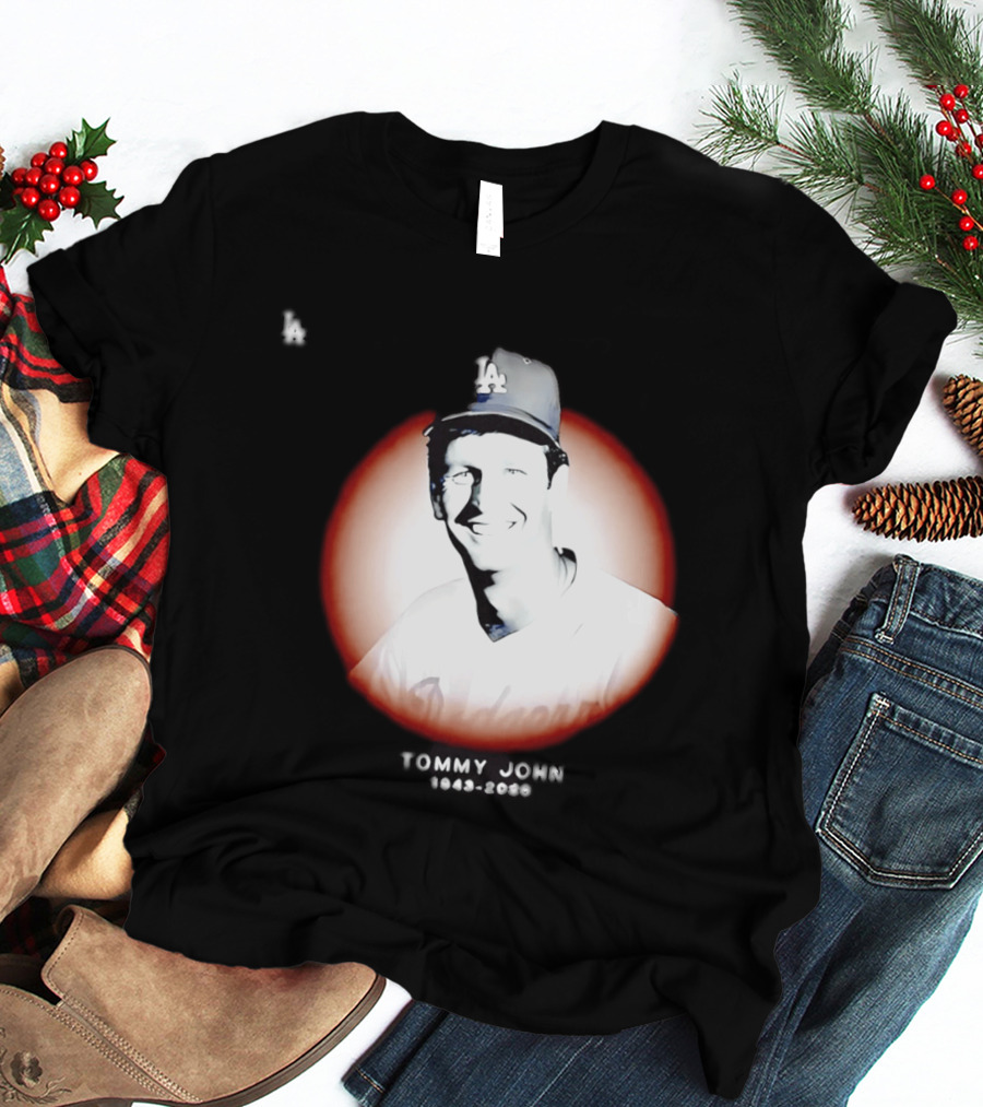 Tommy John 1943 2026 Memorial Baseball LA Dodgers T-Shirt