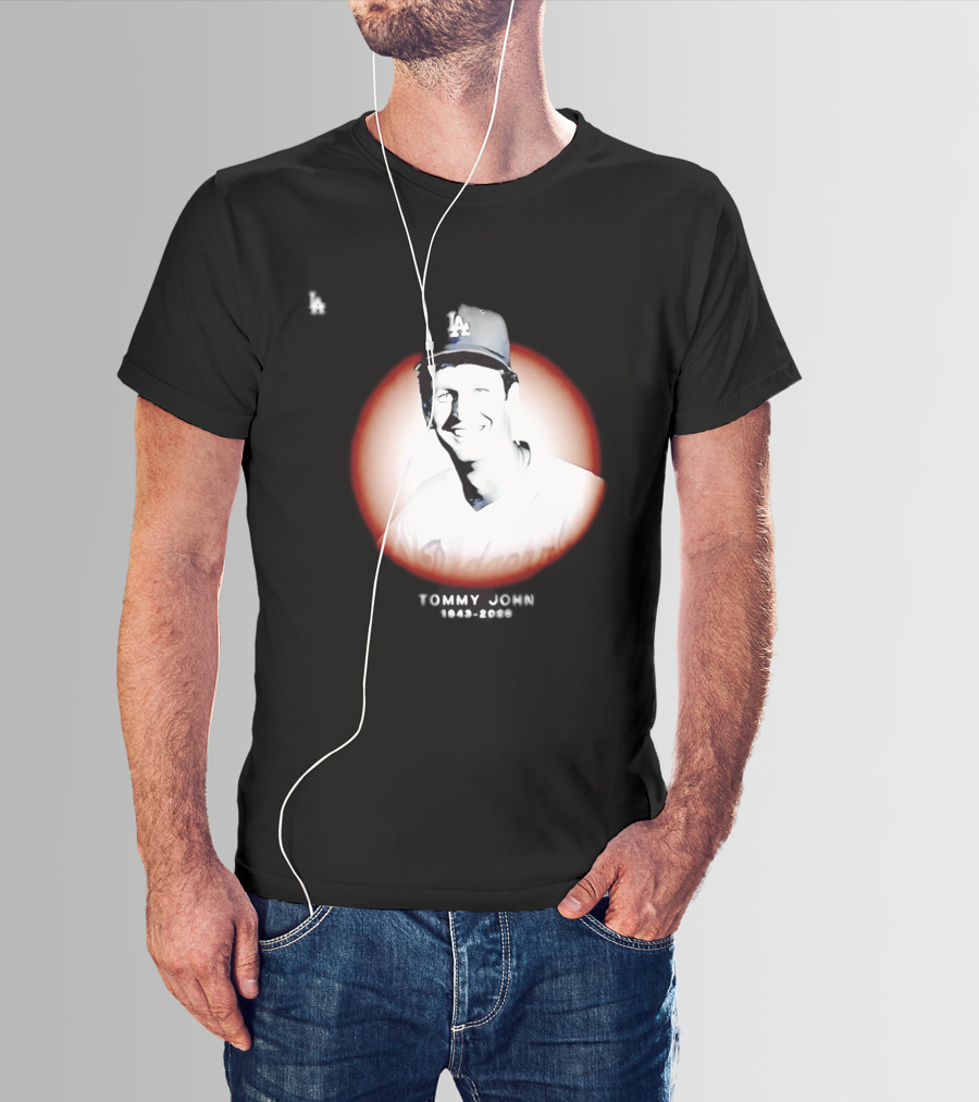 Tommy John 1943 2026 Memorial Baseball LA Dodgers T-Shirt